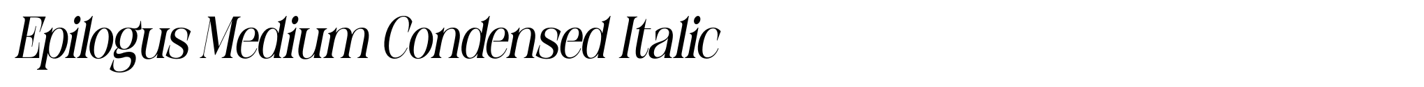 Epilogus Medium Condensed Italic image